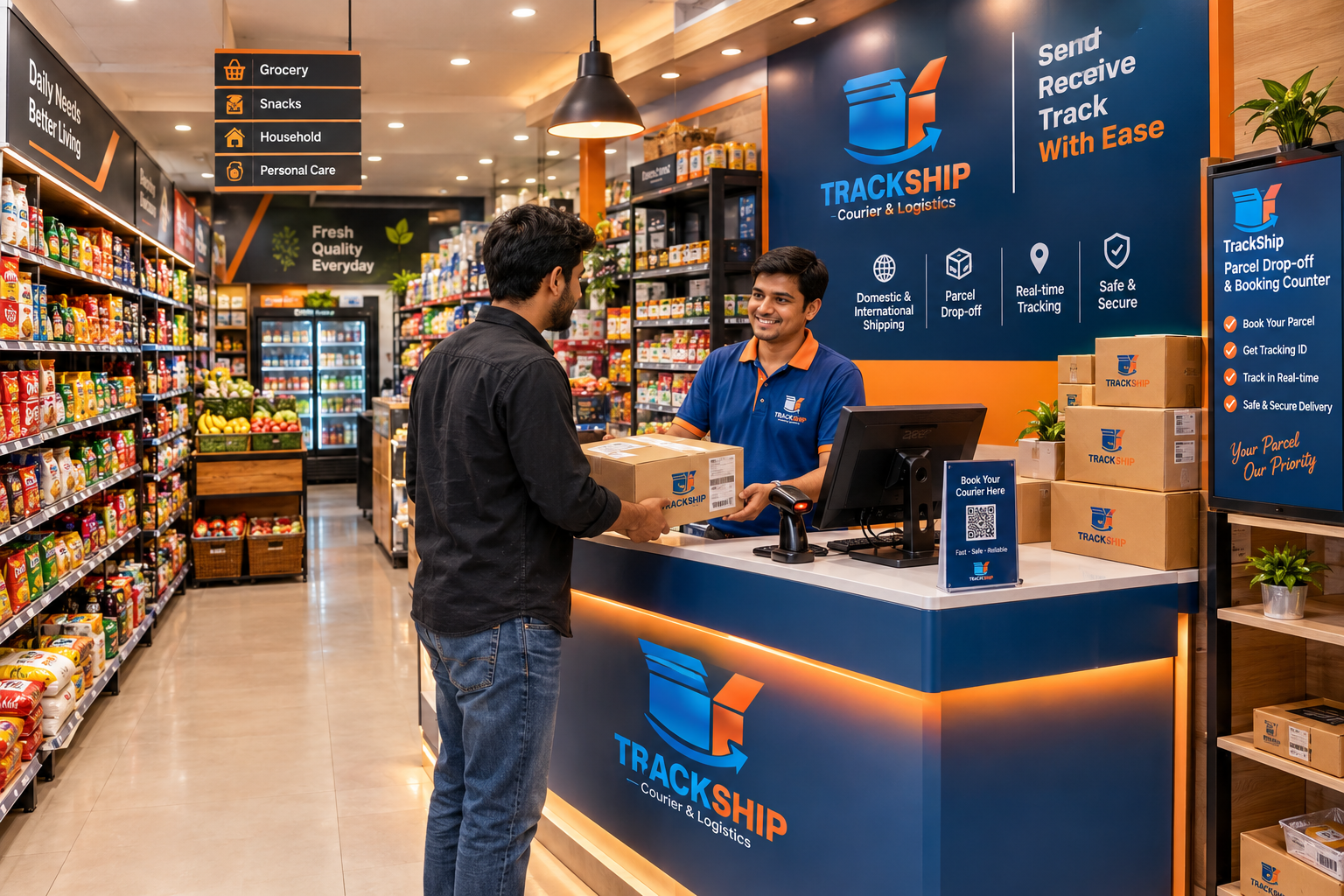 TrackShip Kirana Model Franchise Store
