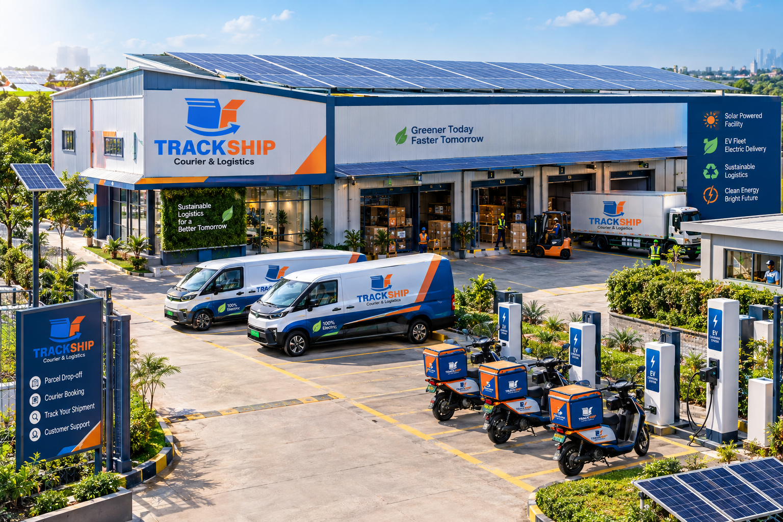 TrackShip Solar Powered Logistics Hub